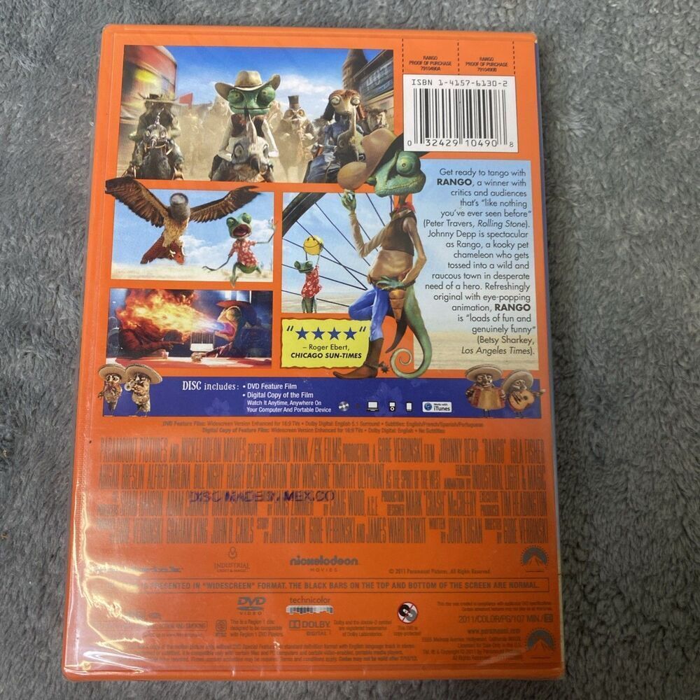 Rango (DVD, 2011) Johnny Depop As Rango - Picture 2 of 6